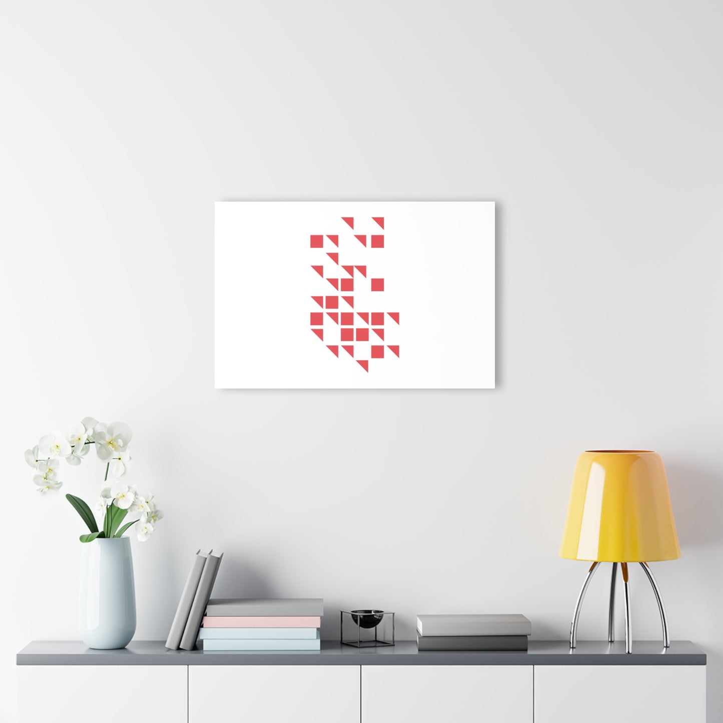 T5 Minimalist Red Mosaic Acrylic Print