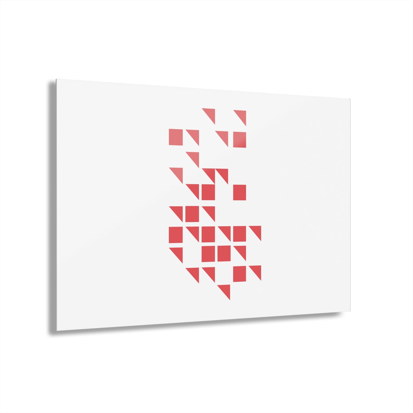 T5 Minimalist Red Mosaic Acrylic Print
