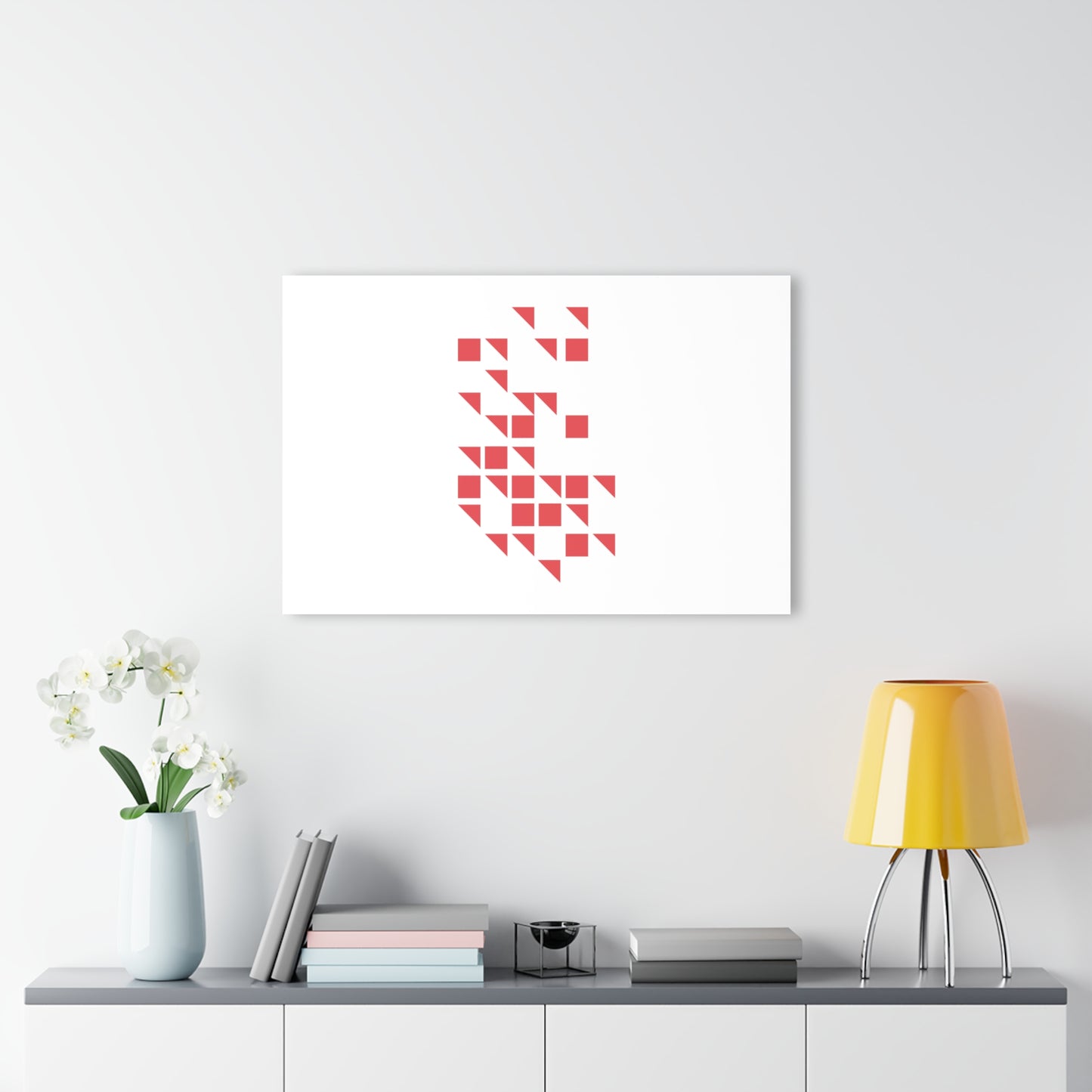 T5 Minimalist Red Mosaic Acrylic Print
