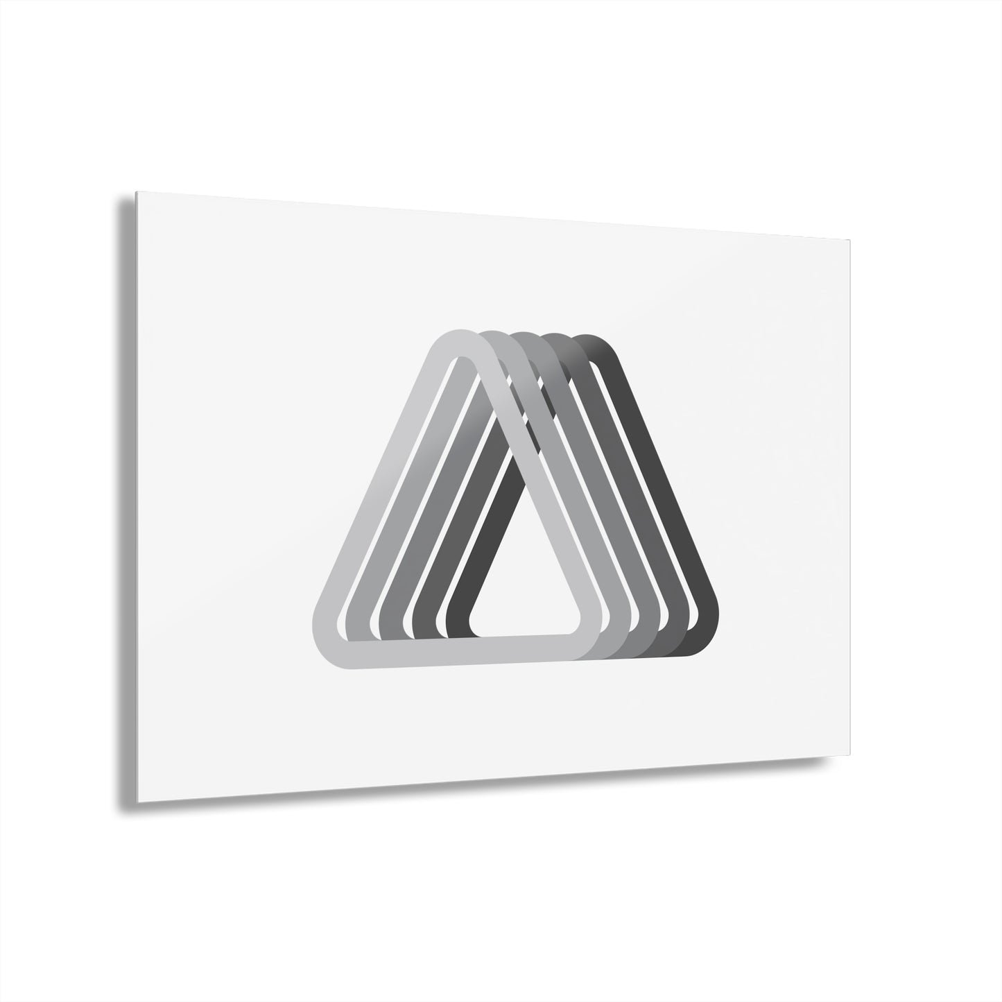 T5 Minimalist Monochromatic Triangles Acrylic Print