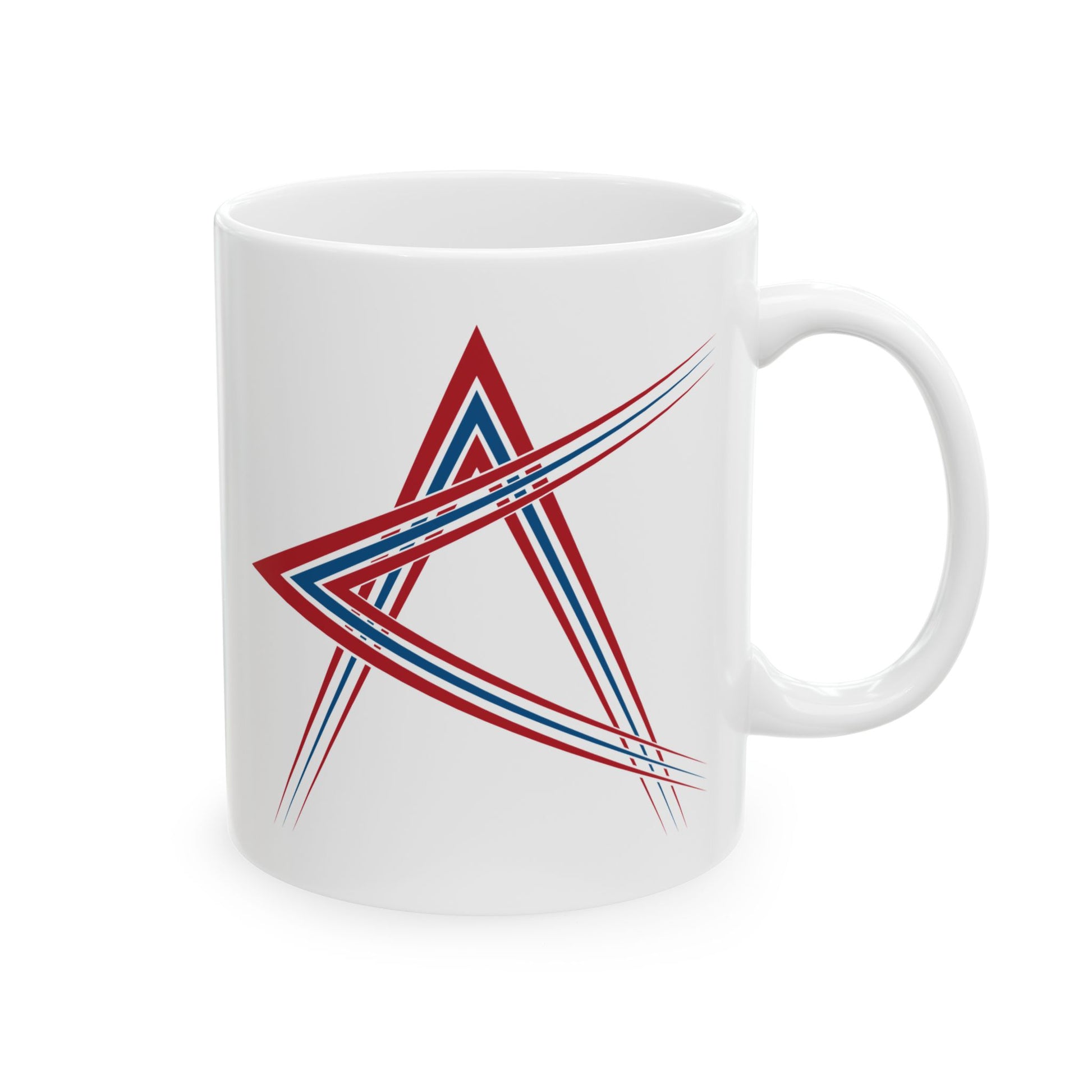 T5 Minimalist Colliding Shapes Ceramic Coffee Mug
