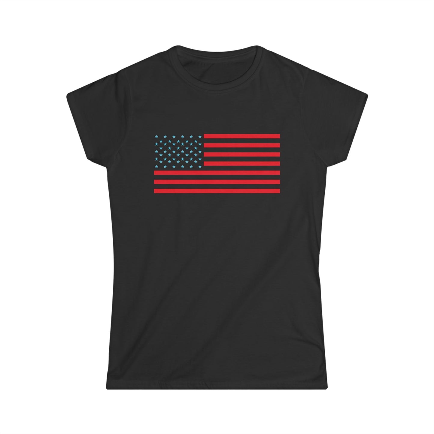 T5 Minimalist U.S.A. Flag T-Shirt for Women