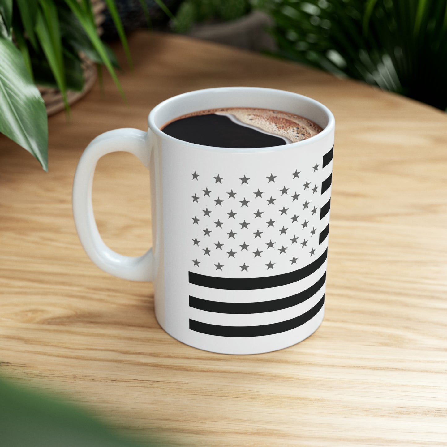 T5 Minimalist U.S.A. Flag Ceramic Coffee Mug