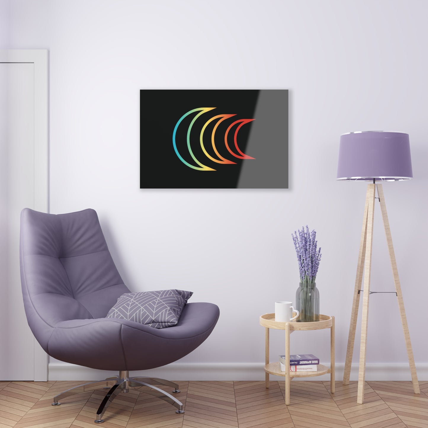 T5 Minimalist Moon Lights Acrylic Print