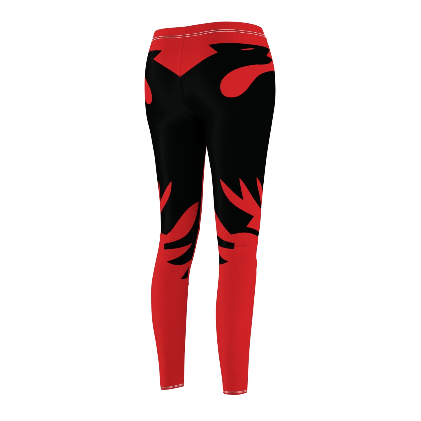 T5 Minimalist Albanian Flag Two Headed Eagle Leggings for Women