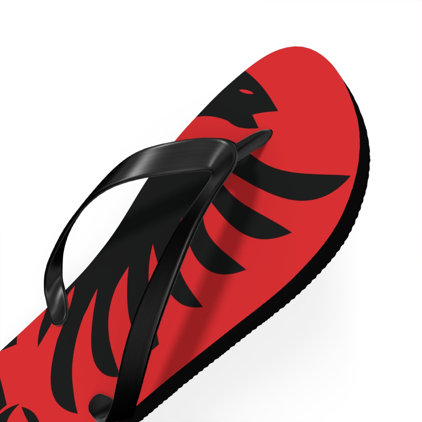 T5 Minimalist Albanian Flag Two Headed Eagle Flip-Flops for Men & Women