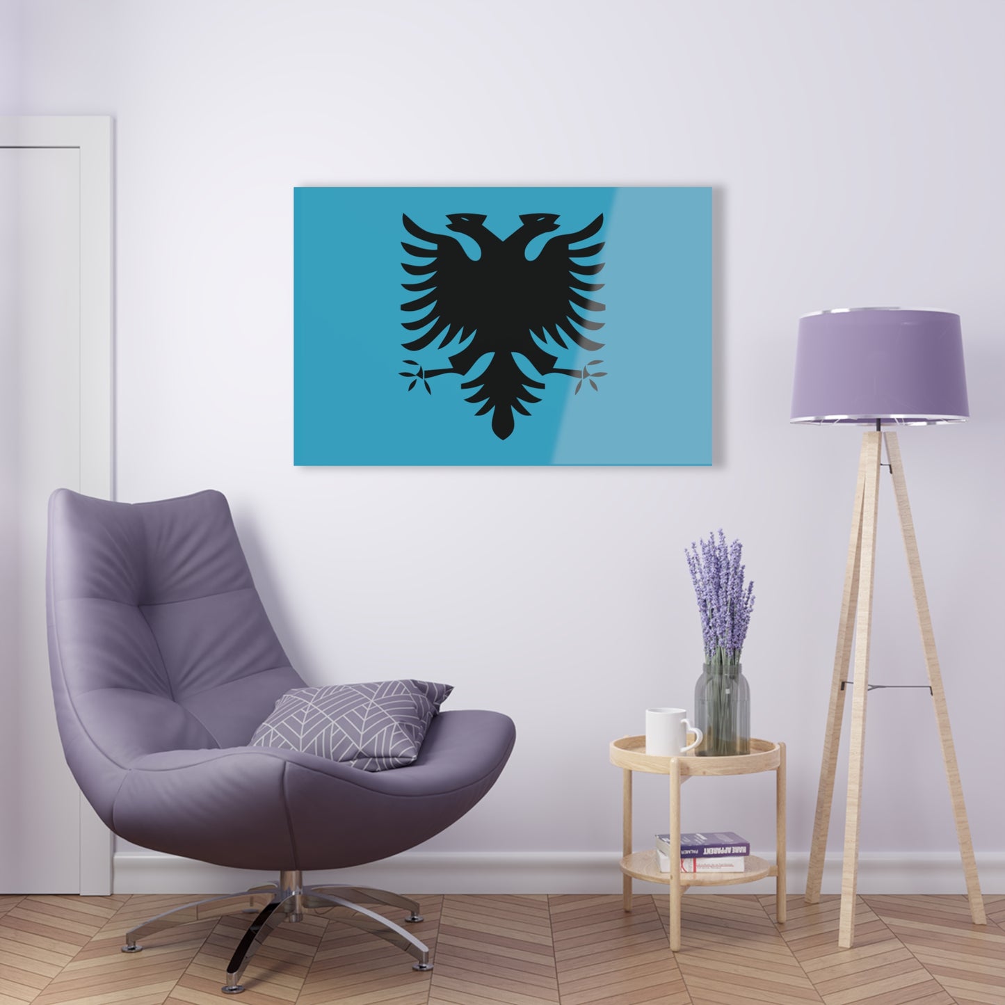 T5 Minimalist Albanian Flag Two Headed Eagle Acrylic Print