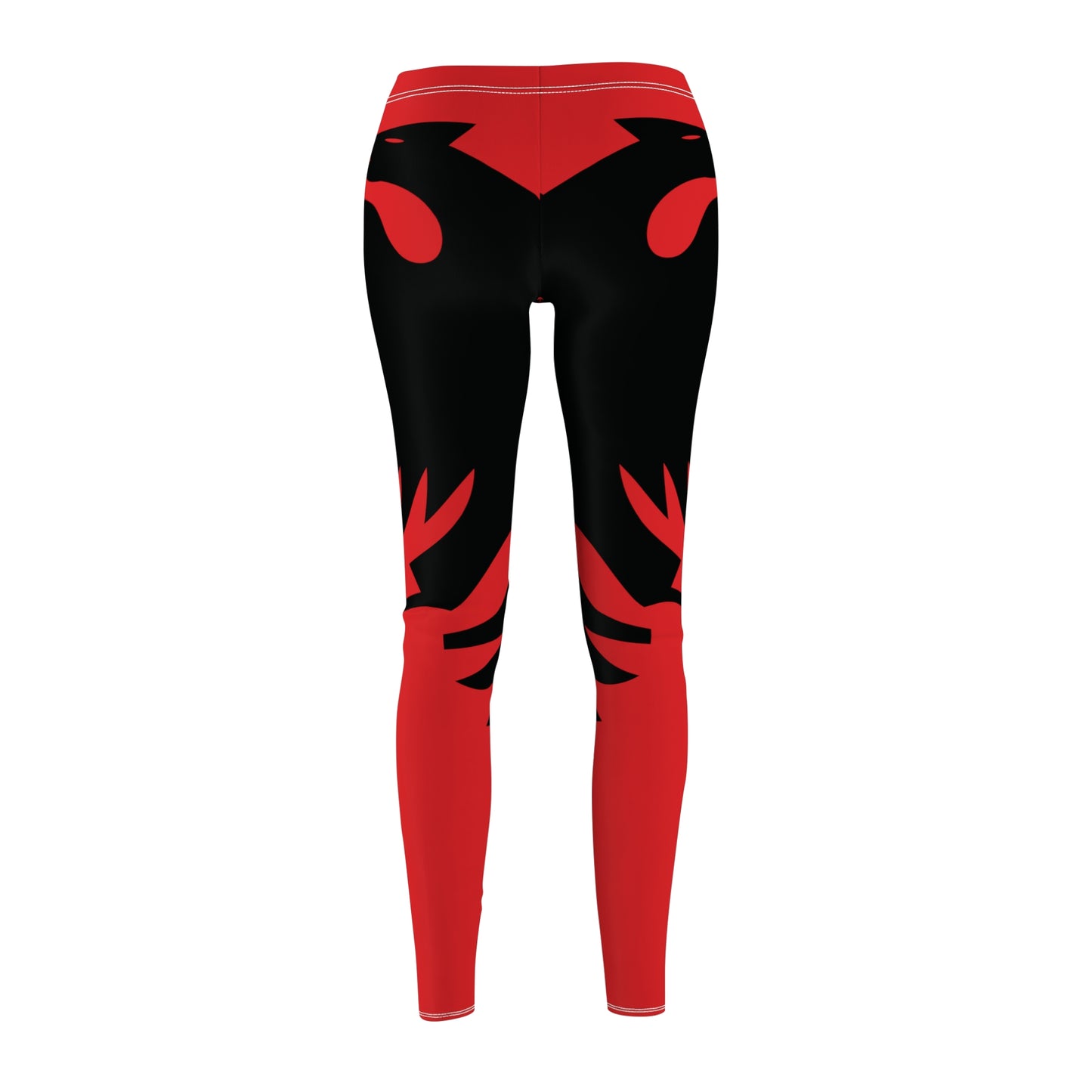 T5 Minimalist Albanian Flag Two Headed Eagle Leggings for Women