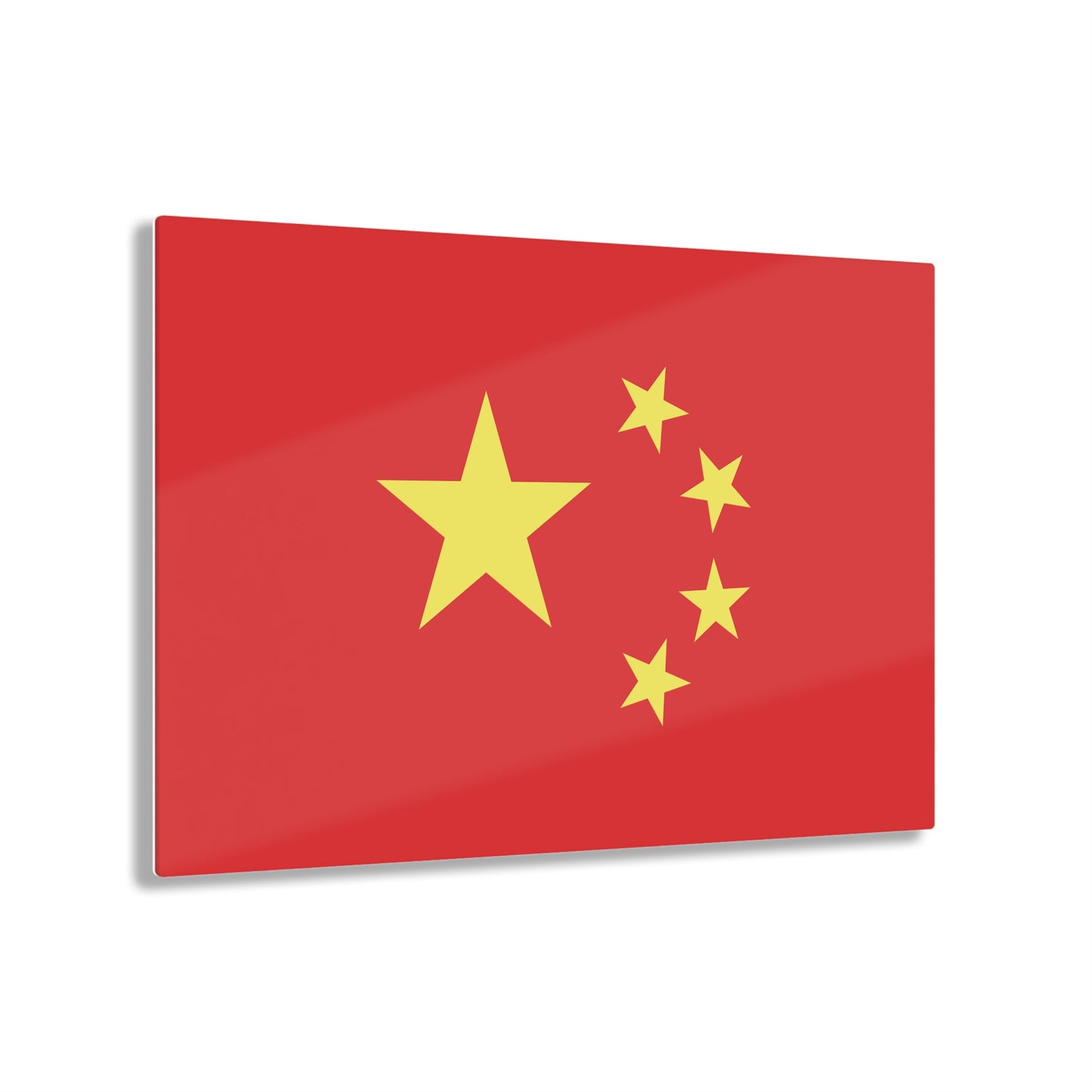 T5 Minimalist China Flag Stars Acrylic Print