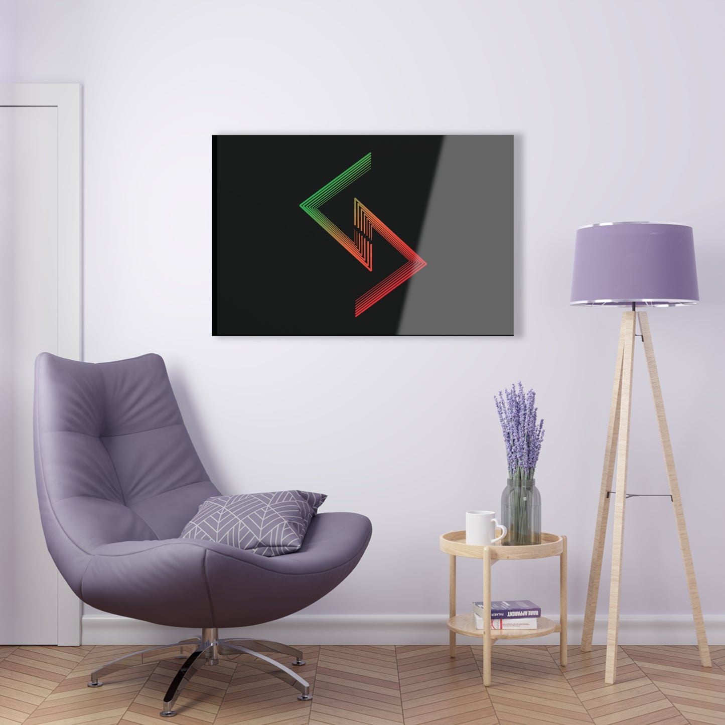 T5 Minimalist Mirroring Lines Acrylic Print