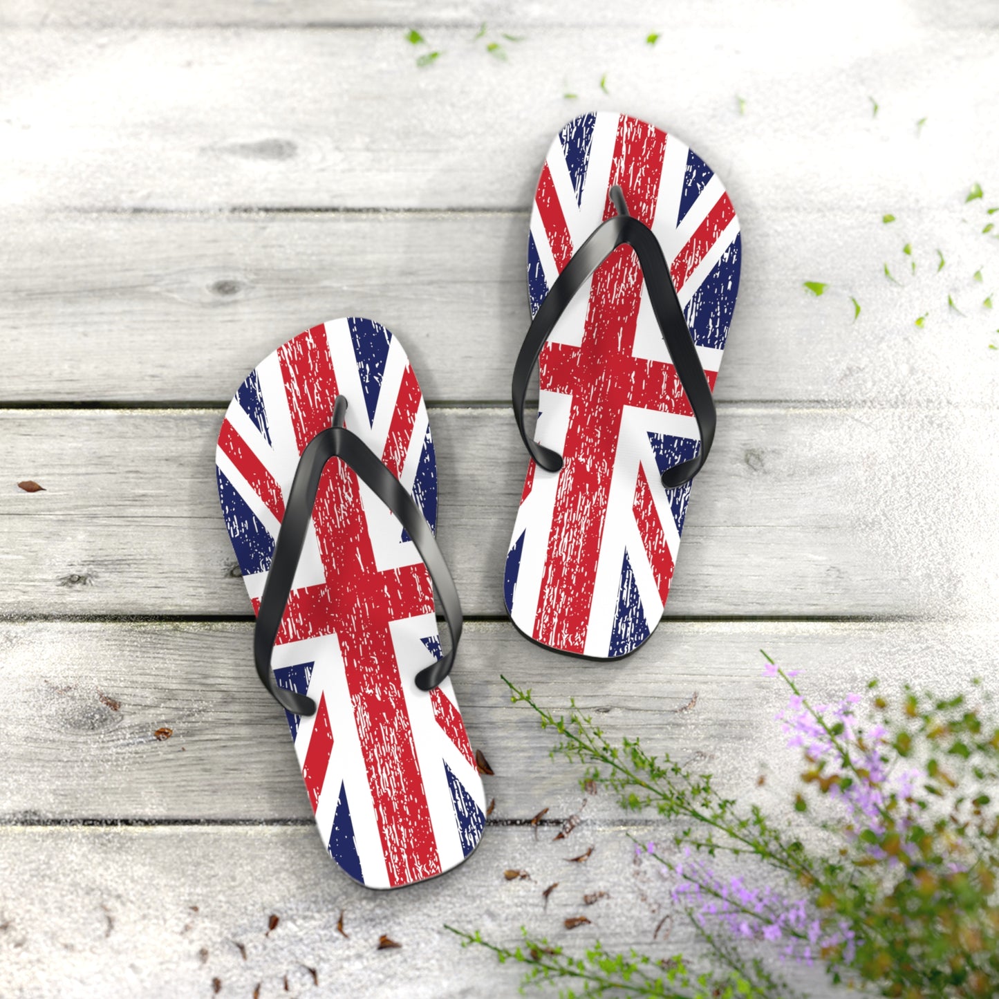 T5 Minimalist United Kingdom Flag Flip-Flops for Men & Women