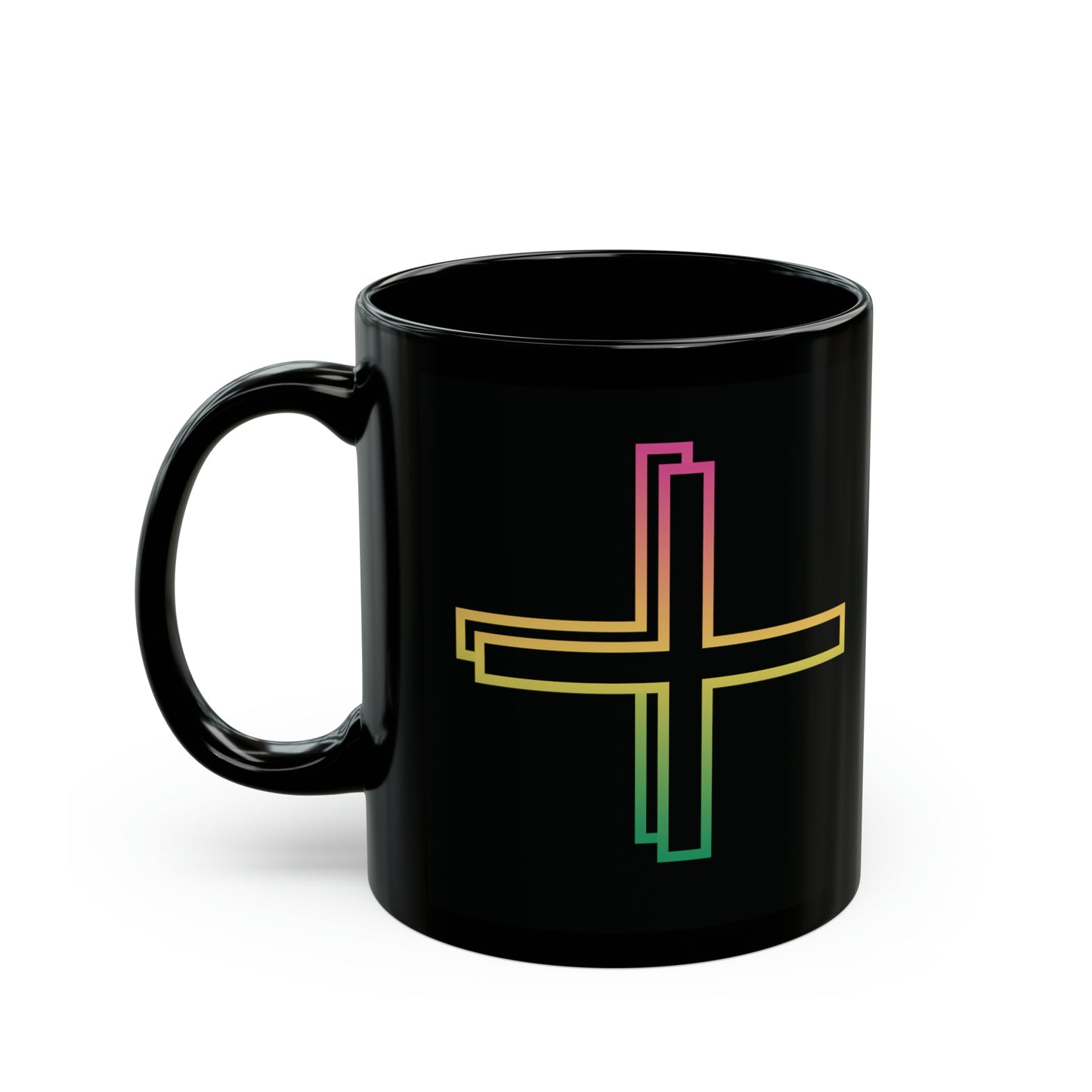 T5 Minimalist Colorful Plus Sign Ceramic Coffee Mug