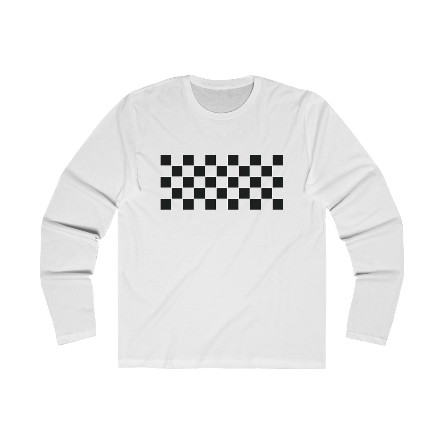 T5 Minimalist Racing Flag Long Sleeve Crew Tee for Women