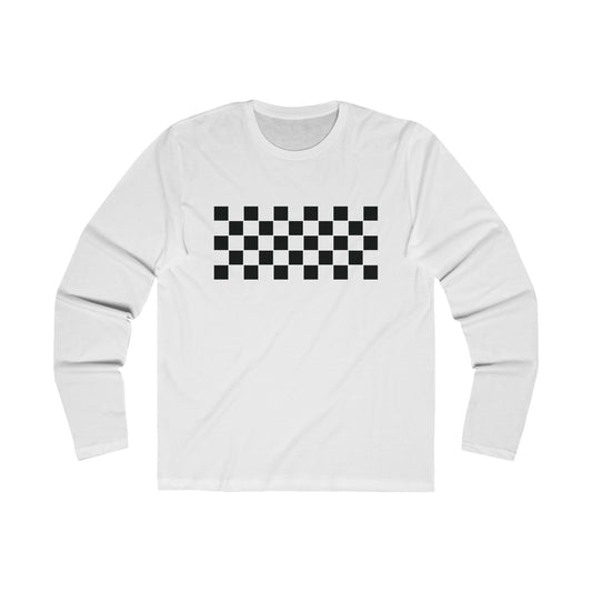 T5 Minimalist Racing Flag Long Sleeve Crew Tee for Women