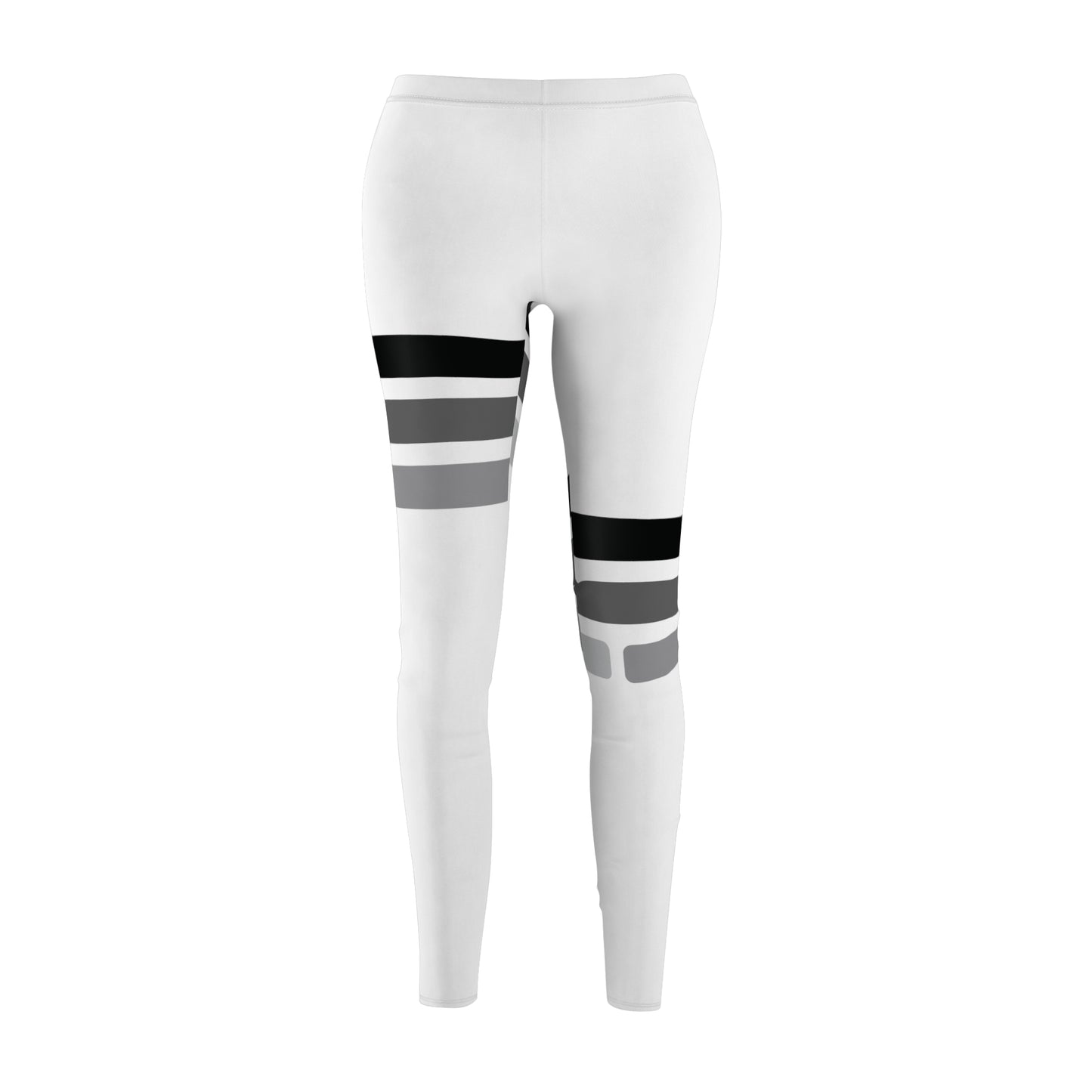 T5 Minimalist Black & Grey Bars Leggings for Women