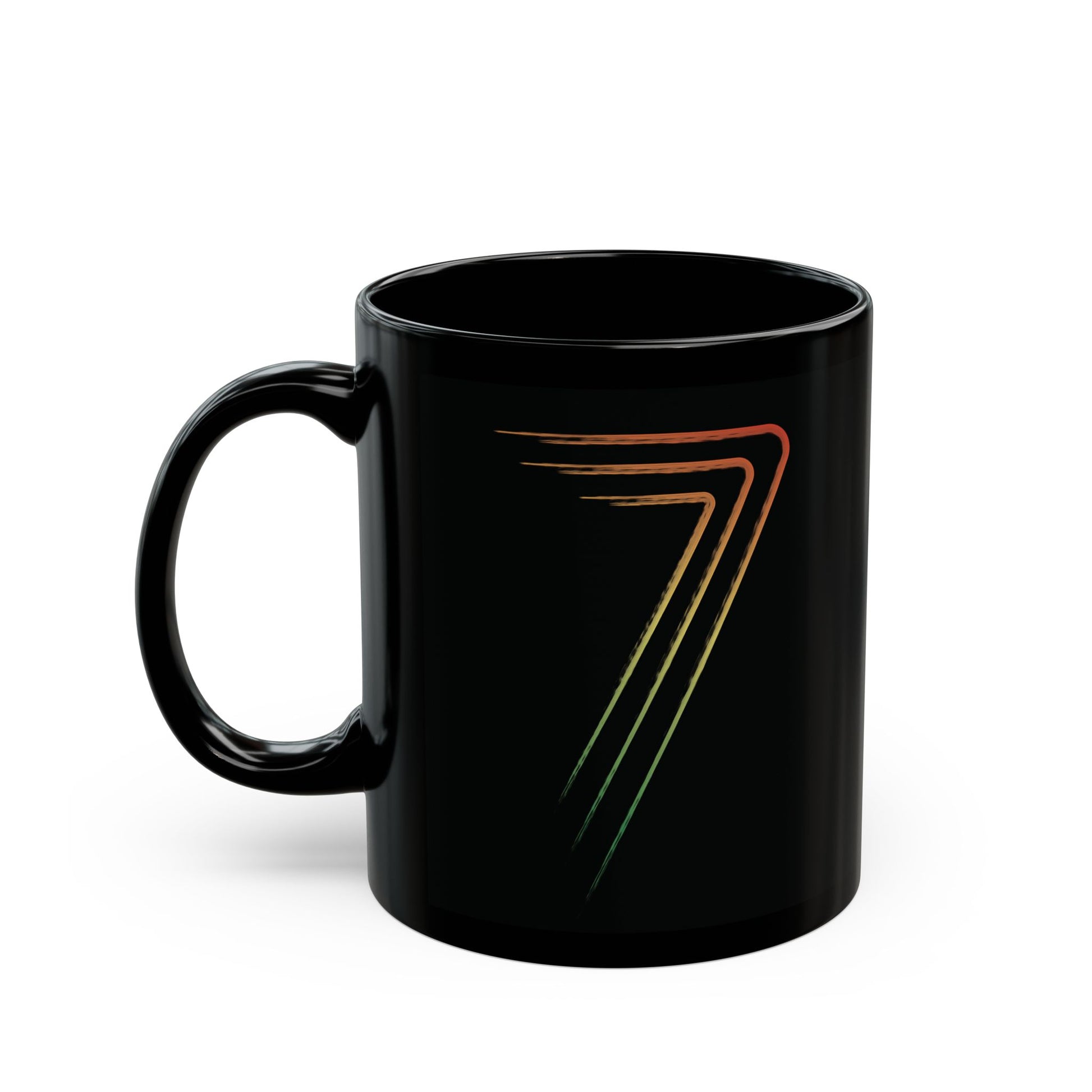 T5 Minimalist Seven Paint Stroke Ceramic Coffee Mug