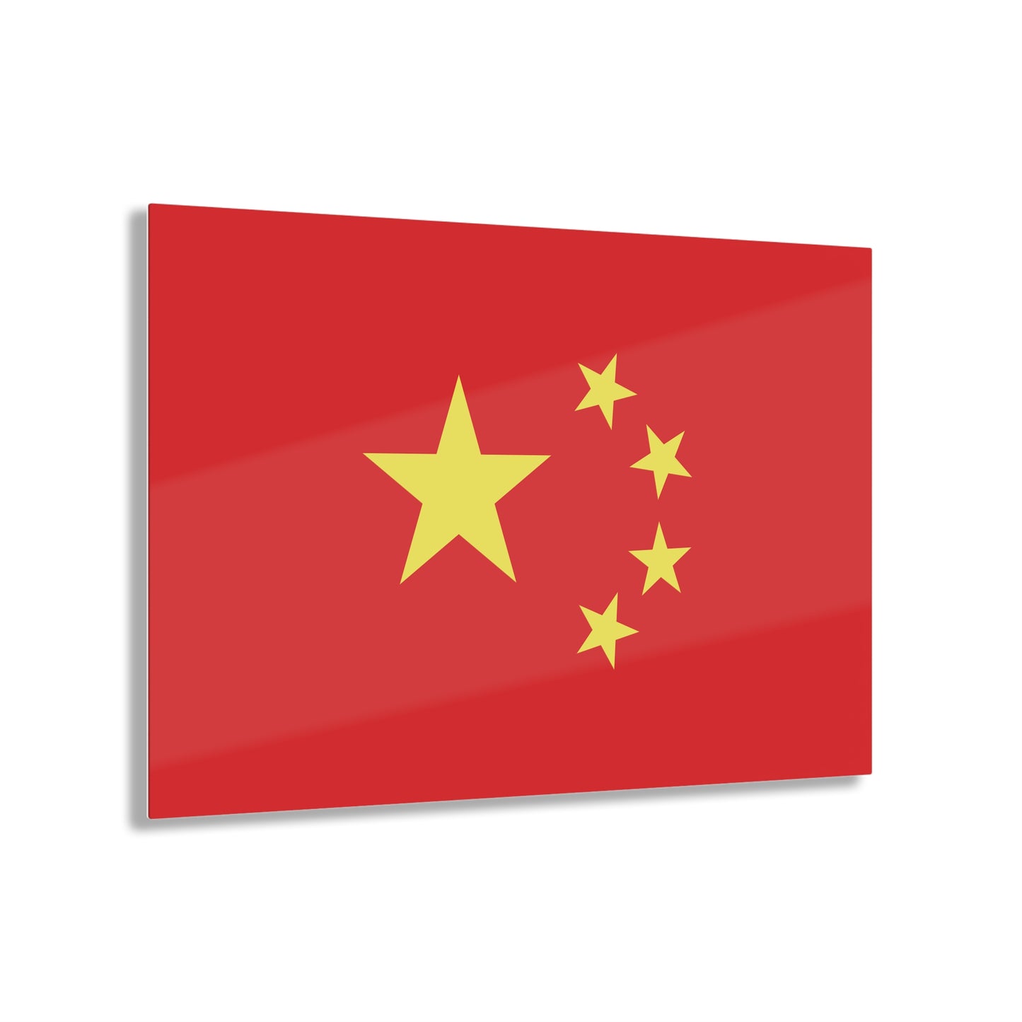 T5 Minimalist China Flag Stars Acrylic Print