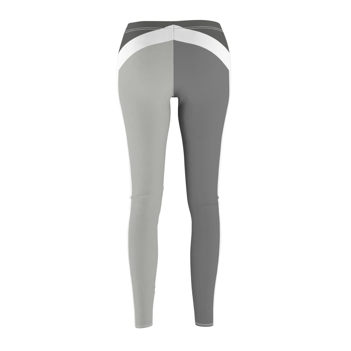 T5 Minimalist White Bars Over Grey Leggings for Women