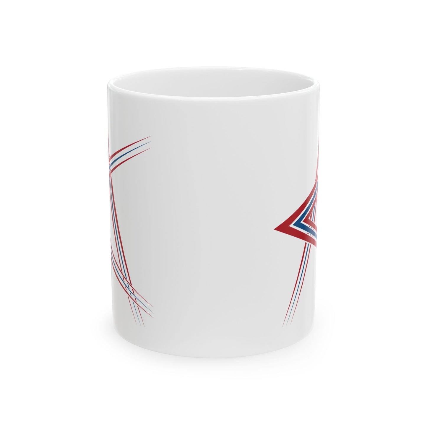 T5 Minimalist Colliding Shapes Ceramic Coffee Mug