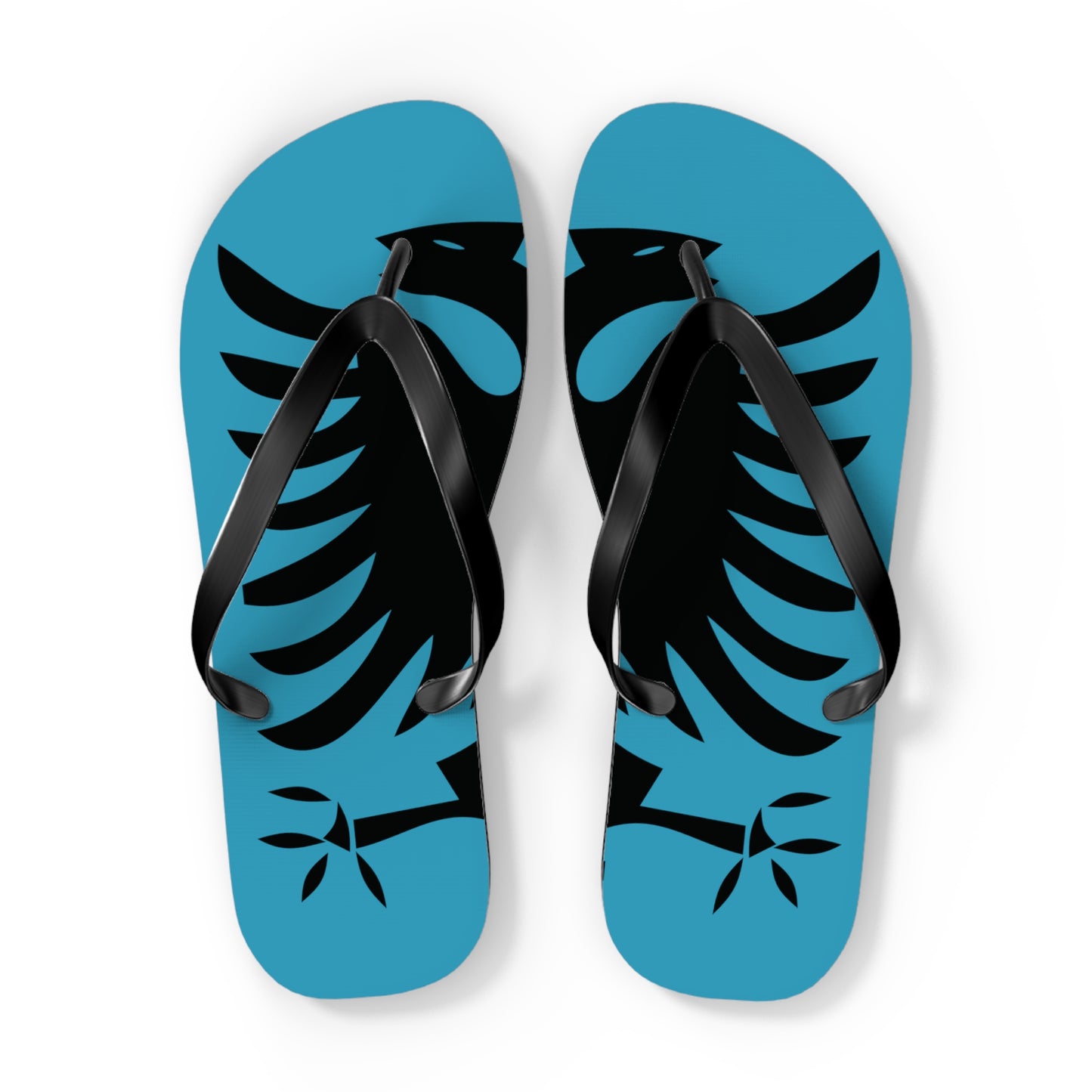 T5 Minimalist Albanian Flag Two Headed Eagle Flip-Flops for Men