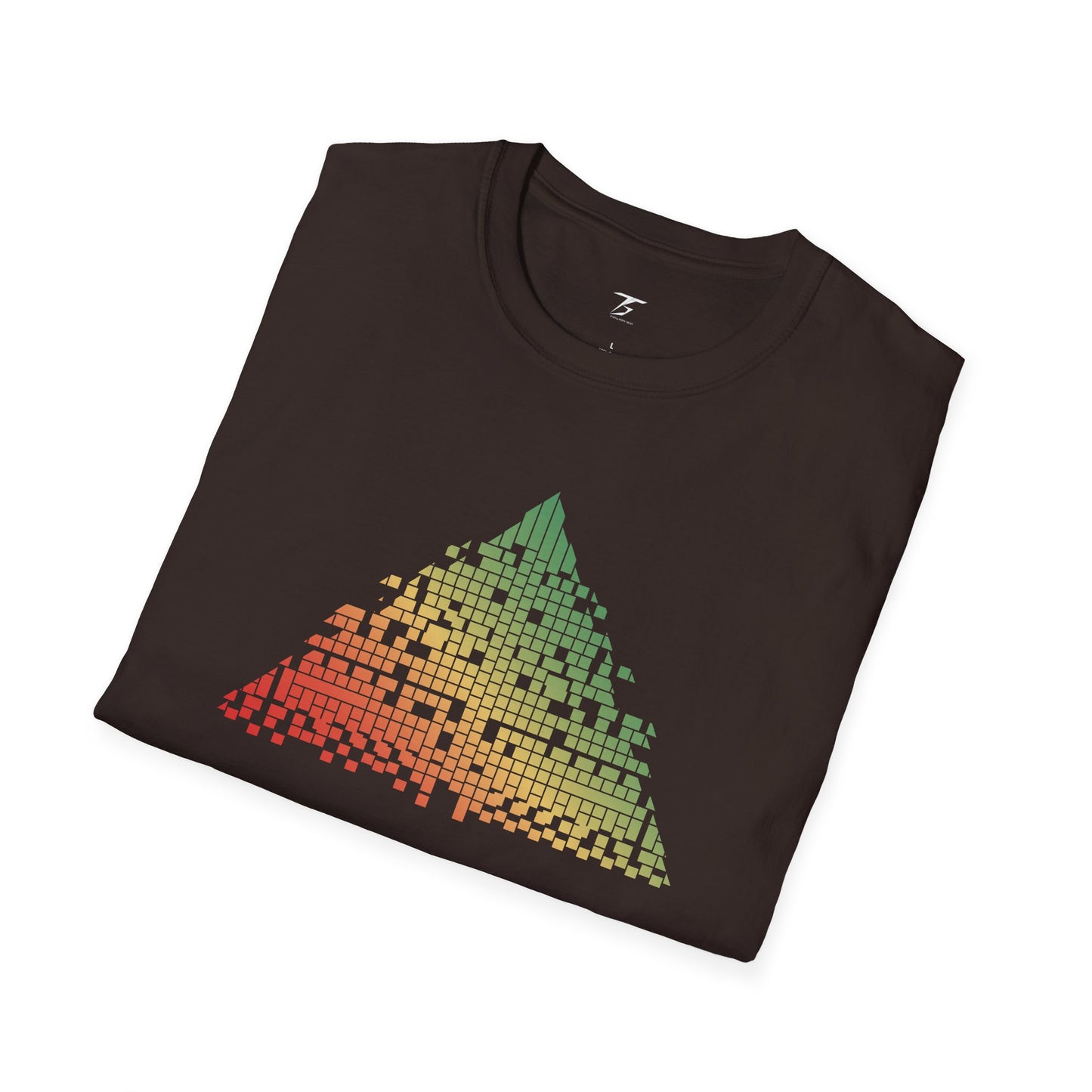 T5 Minimalist Disintegrating Pyramid T-Shirt for Men