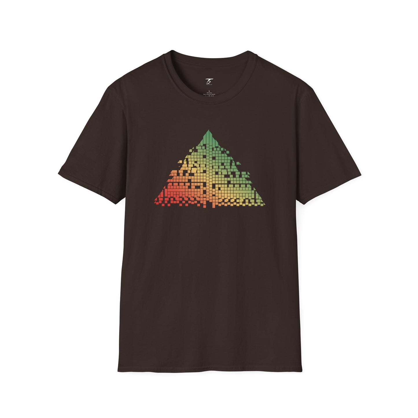 T5 Minimalist Disintegrating Pyramid T-Shirt for Men