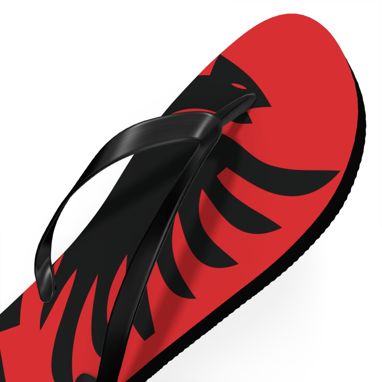 T5 Minimalist Albanian Flag Two Headed Eagle Flip-Flops for Men & Women