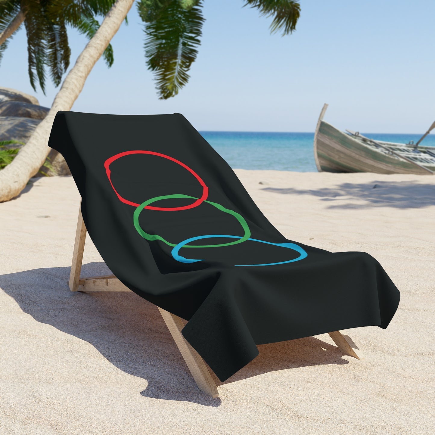 T5 Minimalist Primary Colors Beach Towel for Men & Women