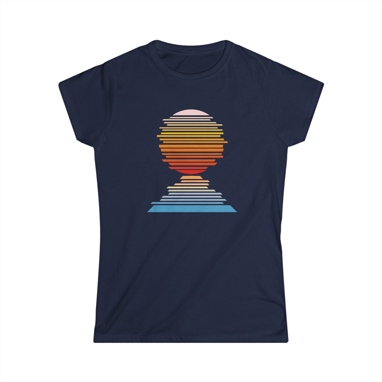 T5 Minimalist Sliced Sunset T-Shirt for Women