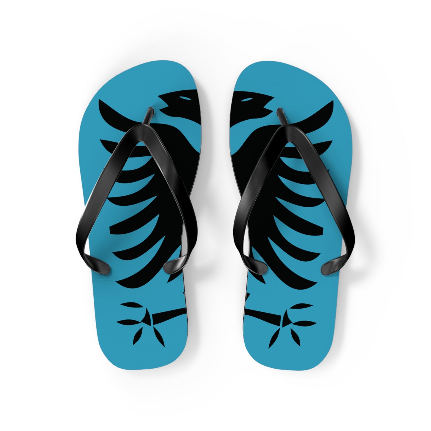 T5 Minimalist Albanian Flag Two Headed Eagle Flip-Flops for Men