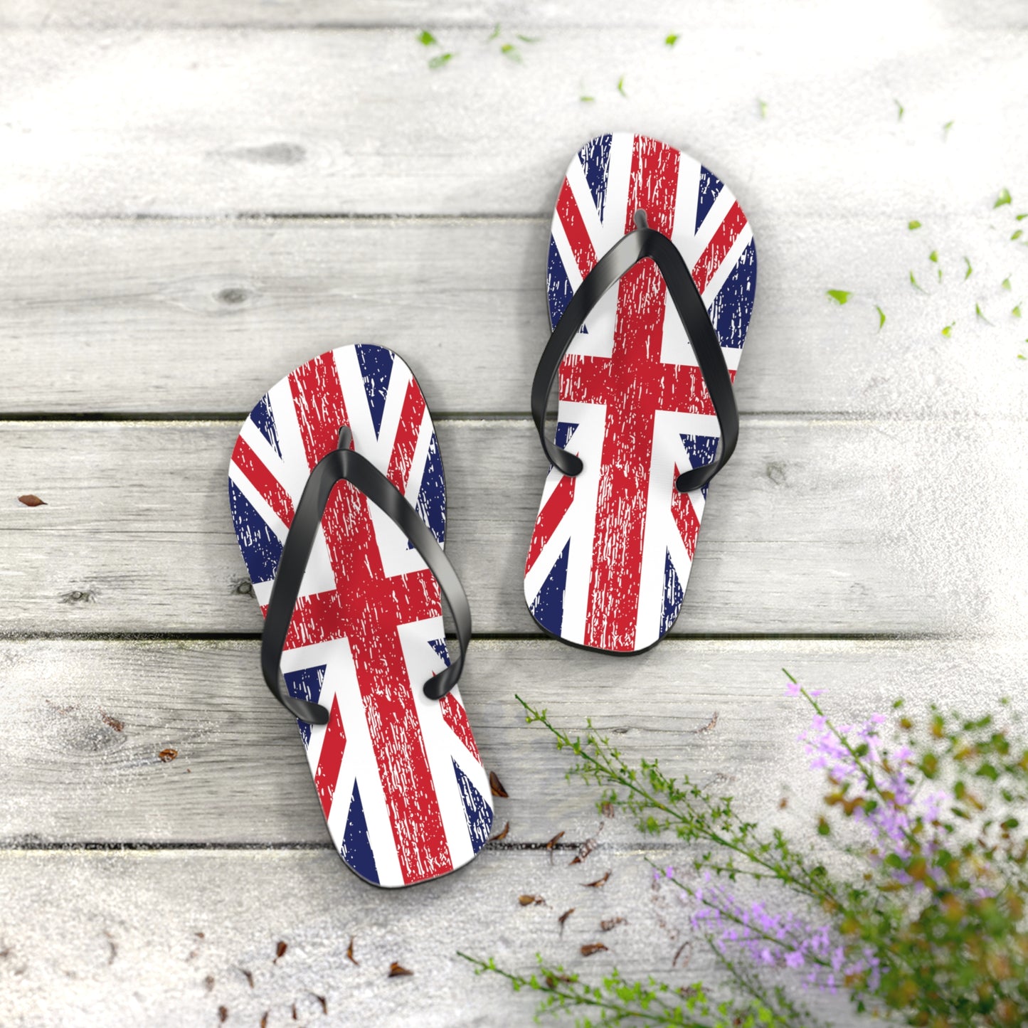 T5 Minimalist United Kingdom Flag Flip-Flops for Men & Women