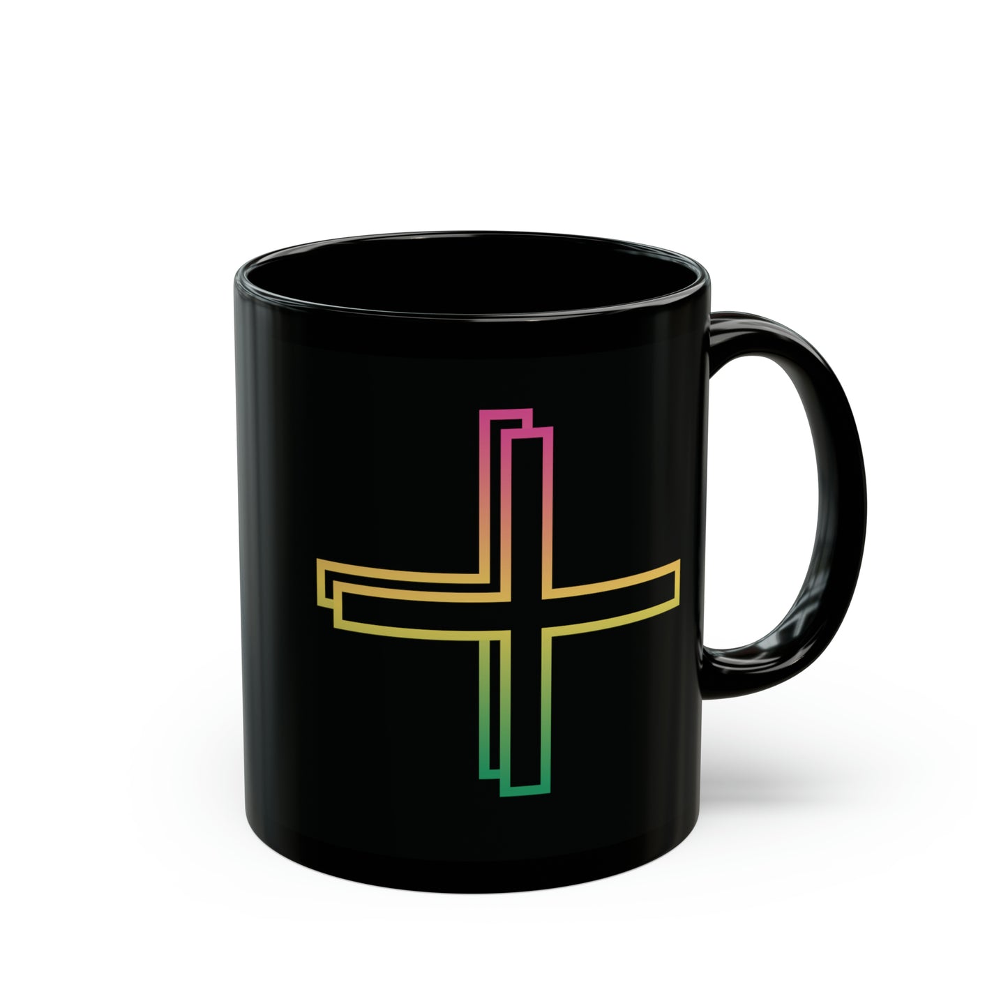 T5 Minimalist Colorful Plus Sign Ceramic Coffee Mug