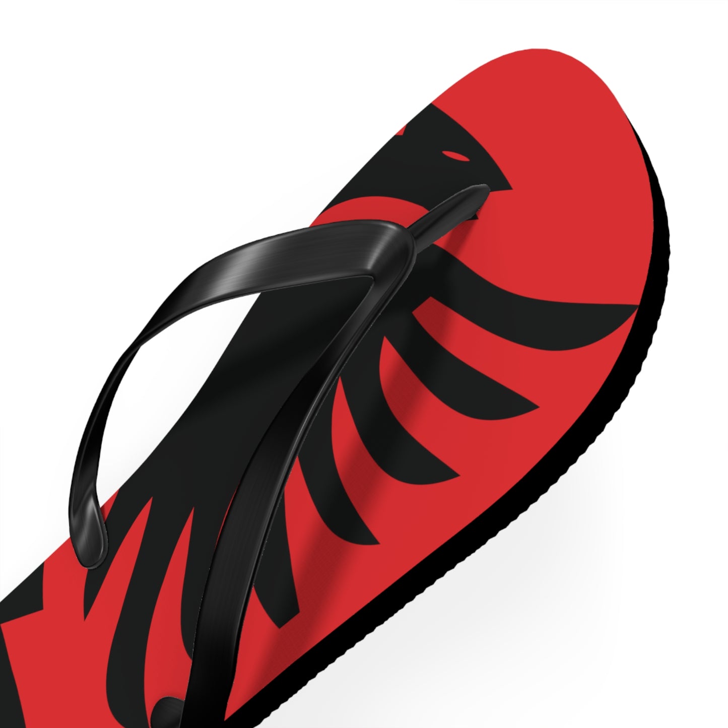 T5 Minimalist Albanian Flag Two Headed Eagle Flip-Flops for Men & Women