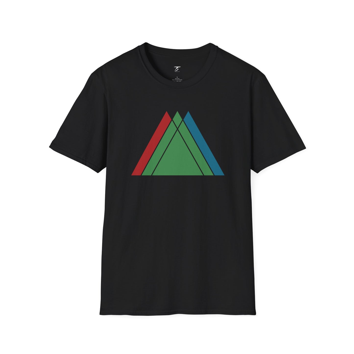 T5 Minimalist Overlapping Triangles T-Shirt for Men