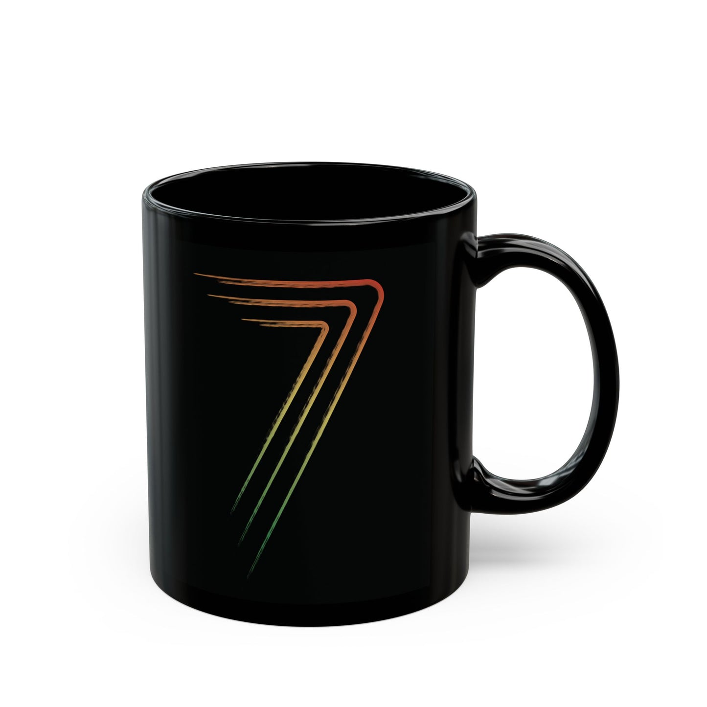 T5 Minimalist Seven Paint Stroke Ceramic Coffee Mug