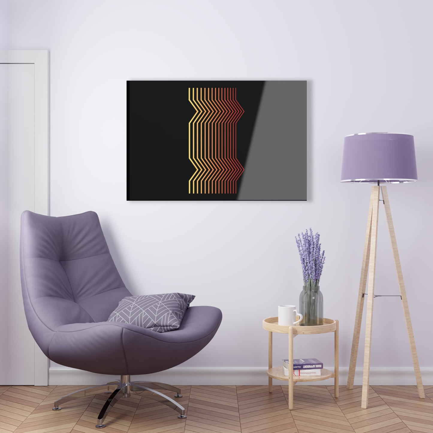 T5 Minimalist Broken Lines Acrylic Print