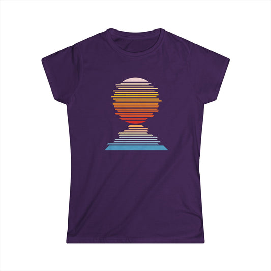 T5 Minimalist Sliced Sunset T-Shirt for Women