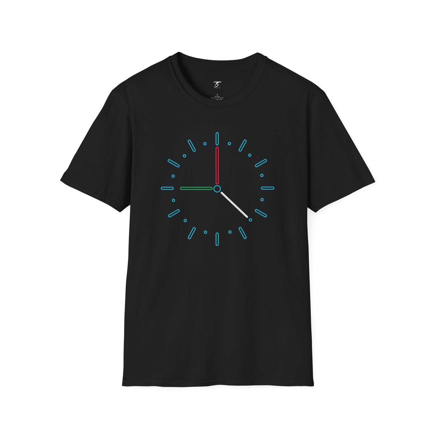 T5 Minimalist Digital Clock T-Shirt for Men