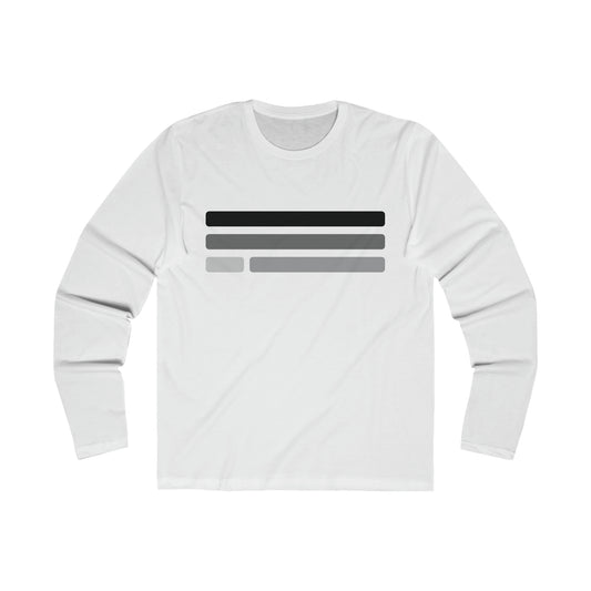 T5 Minimalist Rectangular Buttons Long Sleeve Crew Tee for Men