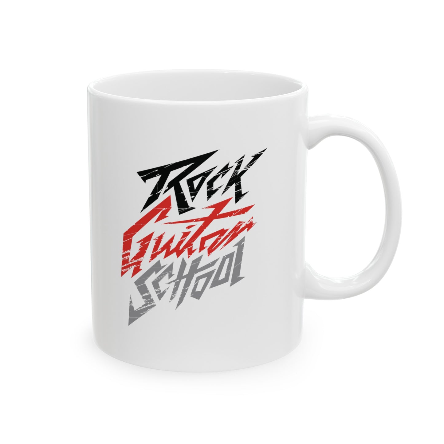 T5 Minimalist ROCK GUITAR SCHOOL Ceramic Coffee Mug