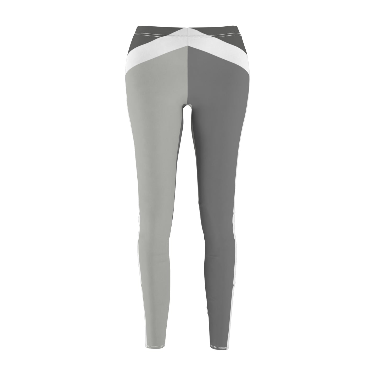 T5 Minimalist White Bars Over Grey Leggings for Women