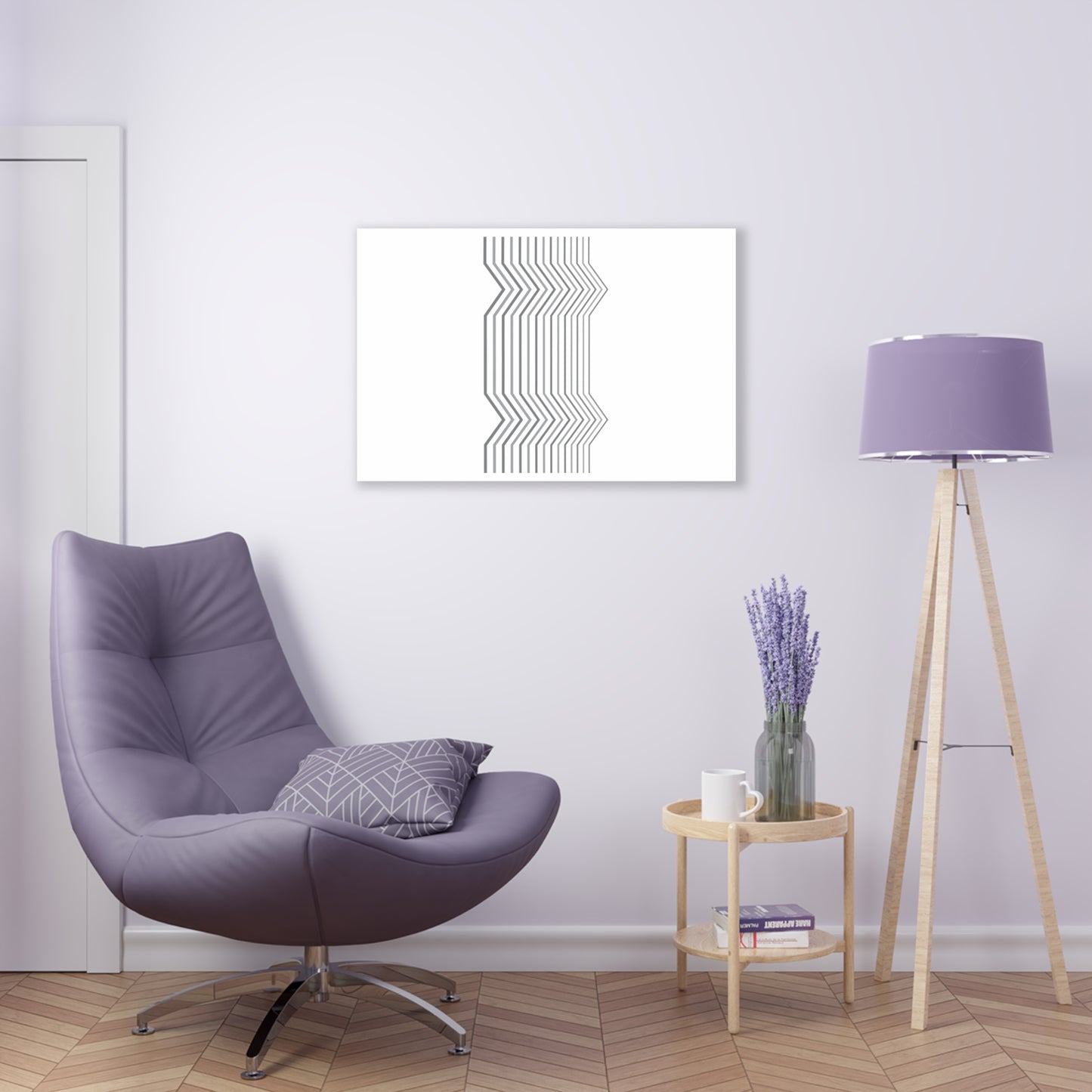 T5 Minimalist Broken Lines Acrylic Print