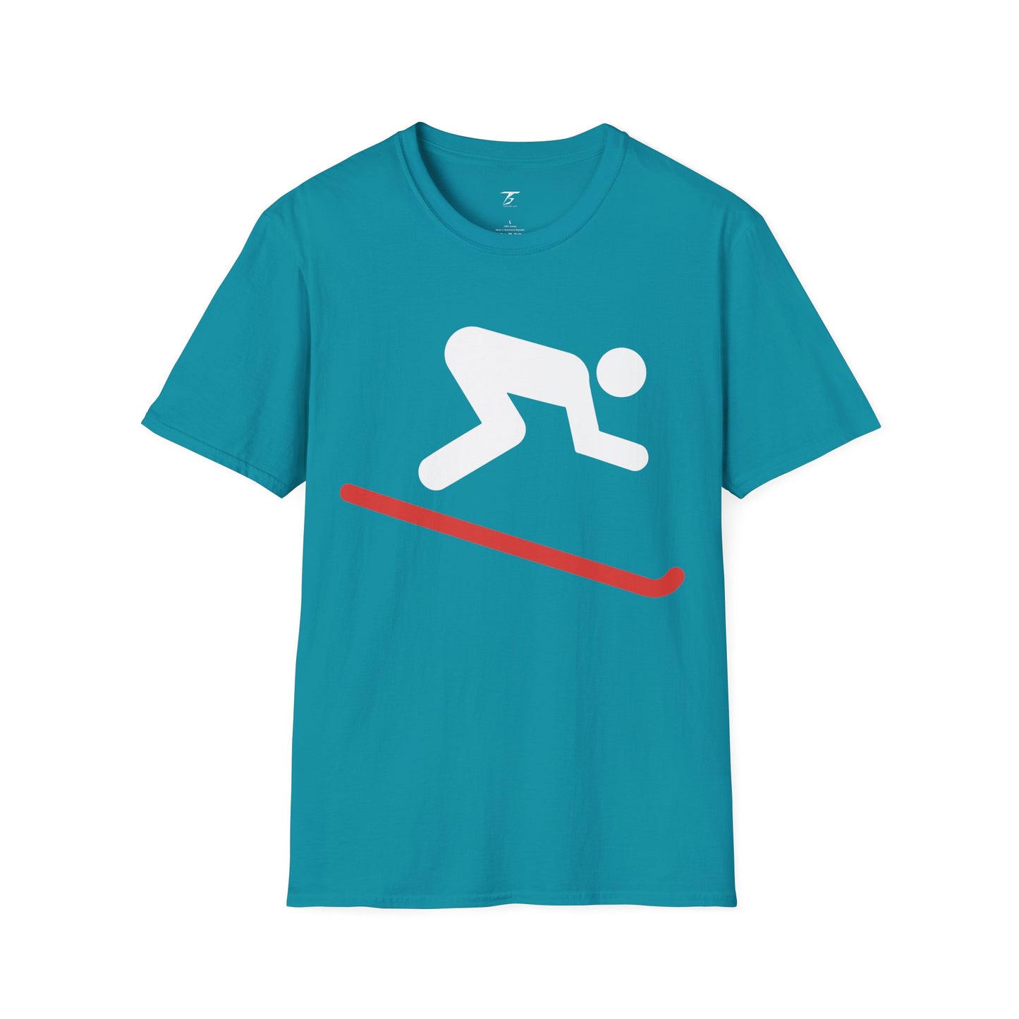 T5 Minimalist Skiing Sign T-Shirt for Men