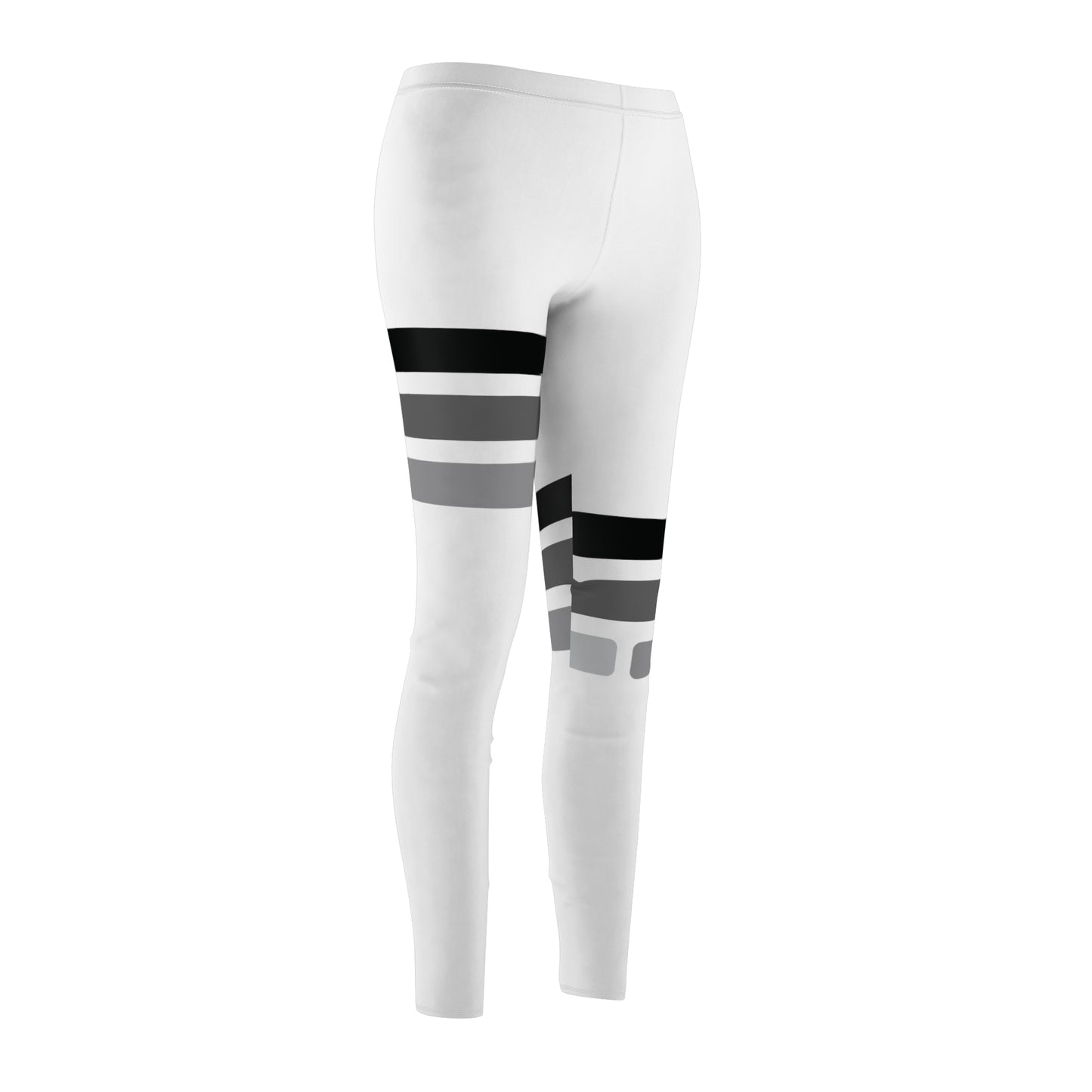 T5 Minimalist Black & Grey Bars Leggings for Women