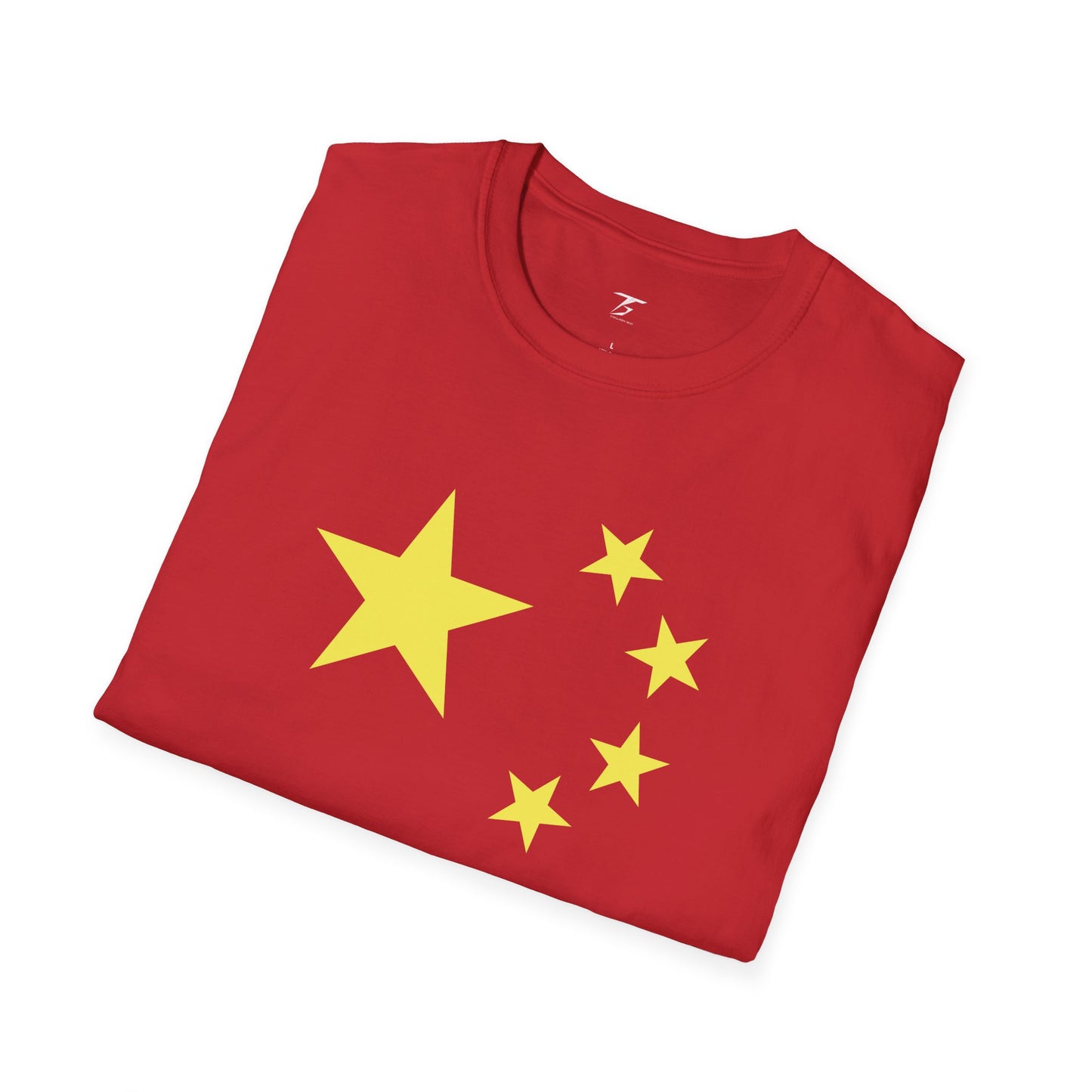 T5 Minimalist China Flag Stars T-Shirt for Men