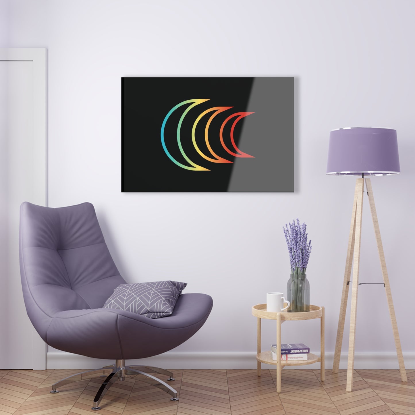 T5 Minimalist Moon Lights Acrylic Print