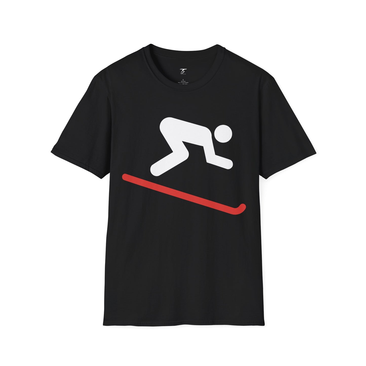 T5 Minimalist Skiing Sign T-Shirt for Men