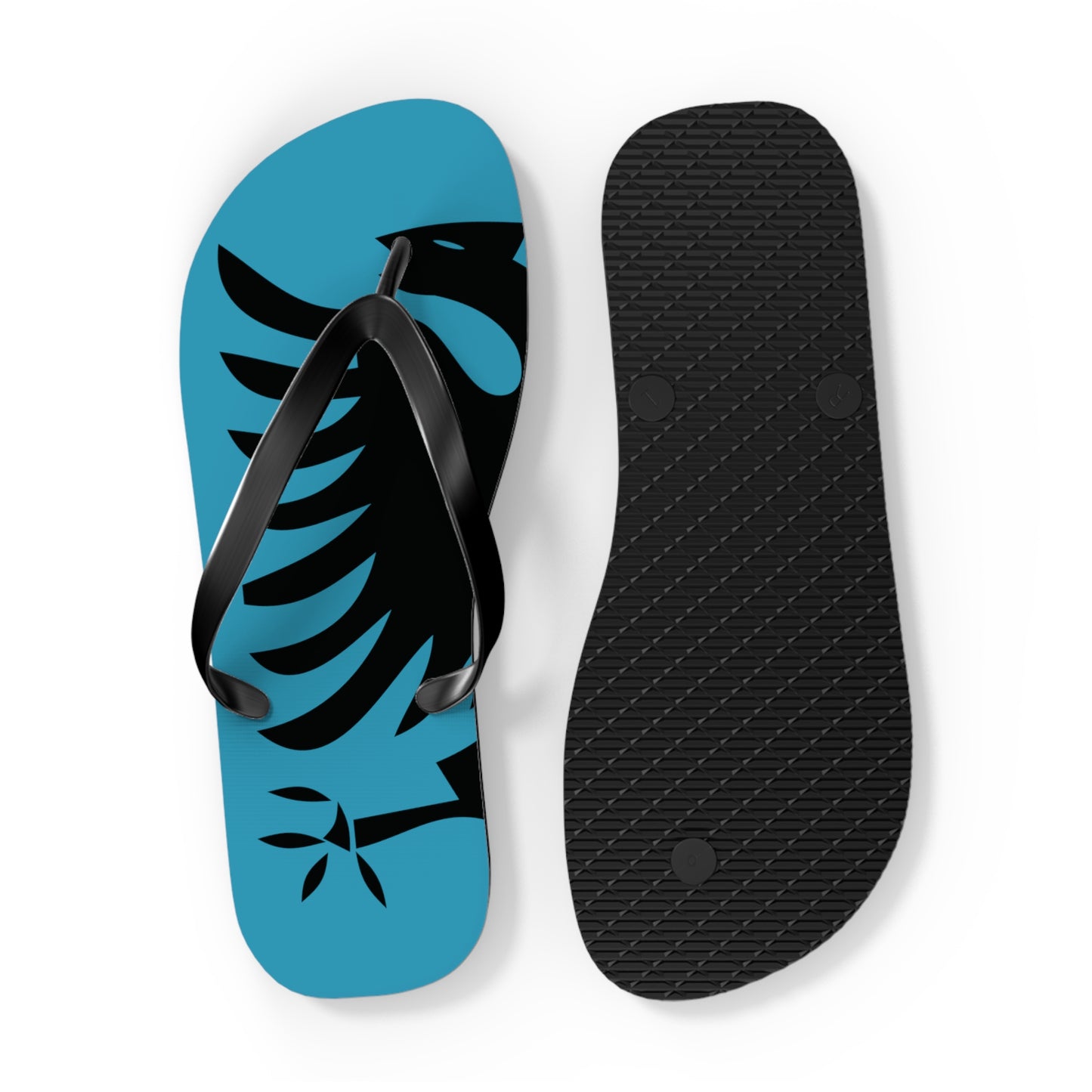 T5 Minimalist Albanian Flag Two Headed Eagle Flip-Flops for Men