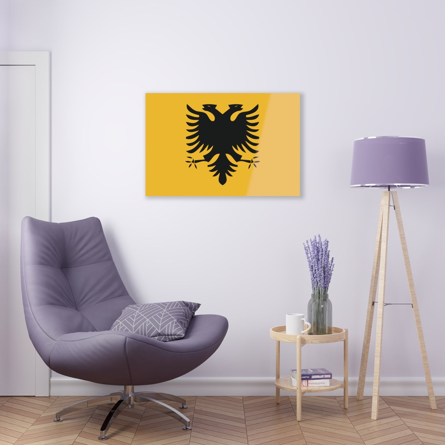 T5 Minimalist Albanian Flag Two Headed Eagle Acrylic Print