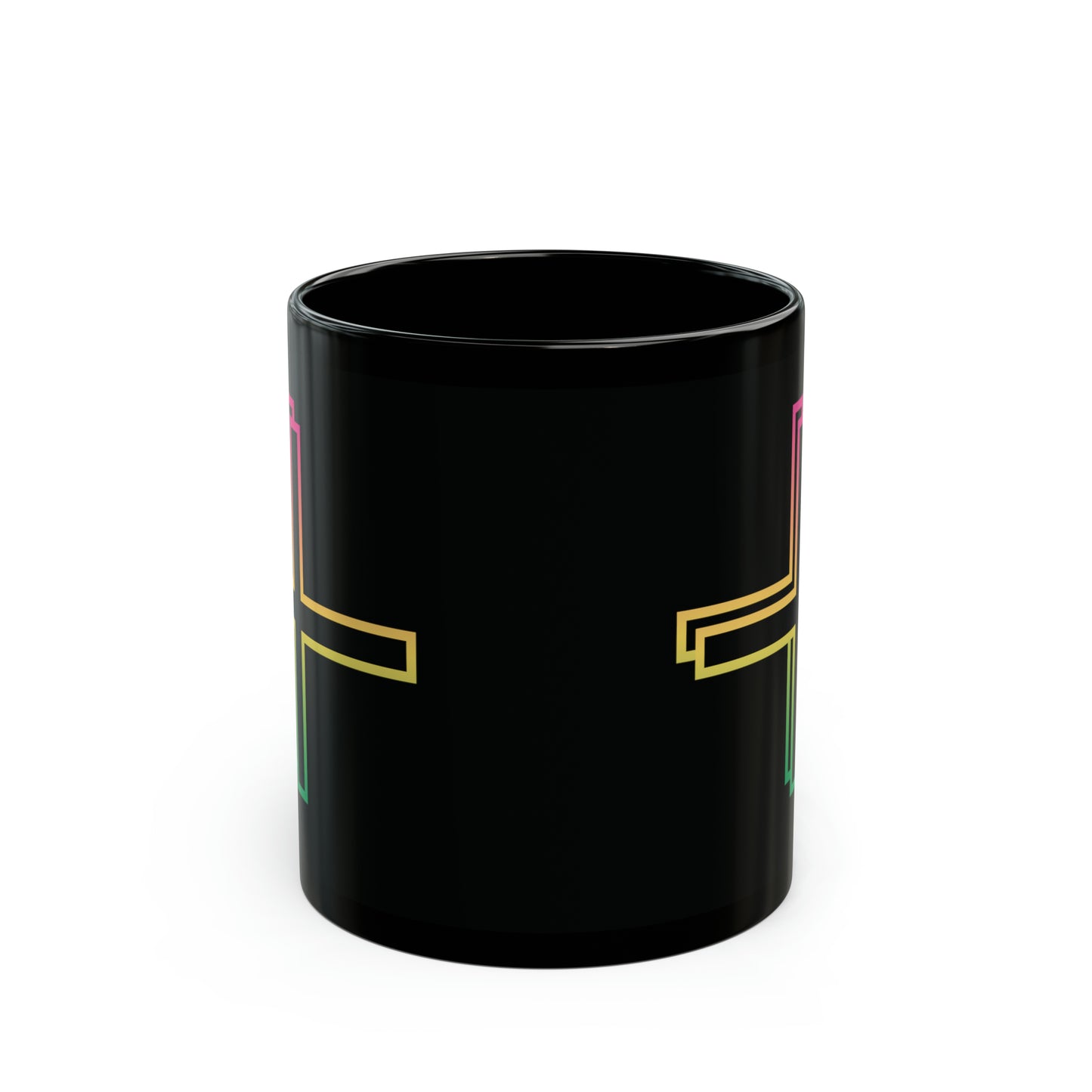 T5 Minimalist Colorful Plus Sign Ceramic Coffee Mug